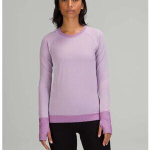 Lululemon Rest Less Pullover Diagonal Rib Wisteria Purple / Lavender Dew size 6